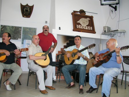Mário Coelho, Zeca Rodrigues, ? , Lourenço, Carlos Alberto, Clube de Caçadores - S.Estevâo